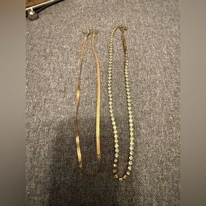 Chic Gold and Crystal Necklace Set